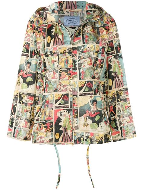 Prada 2018 Comic Print Jacket 